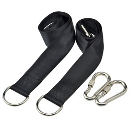 Panzexin Tree Swing Straps Hanging Kit, 4FT, Holds 2600 lbs, 2 Heavy Duty Carabiners Included, Outdoor Swing Hangers-Perfect for Hammocks, Tire and Saucer Swings with Easy Installation (4ft)