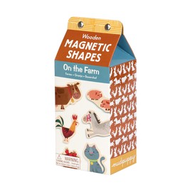 Mudpuppy On the Farm – Wooden Magnetic Shapes Featuring Adorable Farmyard Animals for Children Ages 1 and Up