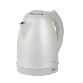 COOK WITH COLOR Electric Kettle - 1100W, 1.7L, Fast Boil, Auto Shut-Off, Swivel Base, Stainless Steel, Creme