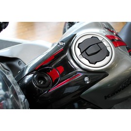 Tankpad Ignition Switch Sticker Compatible with Kawasaki Z650 Red Silver X550509