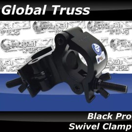 Global Truss Pro Swivel Clamp in Black Finish NEW!  Black Powder Coat Finish!