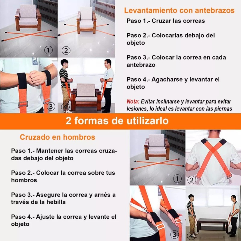 Mebix TRD Arnés Para Levantar O Mover Muebles Pesados 2