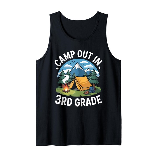 Camp Out In 3rd Grade Mountain Tent Tank Top