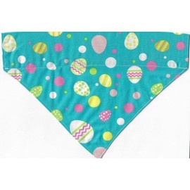 Small Dog/Cat  Scarf/ Bandana ...Easter/Eggs on blue print!!!!!!