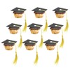 POUYRBA Graduation Cap Chocolate Decorations, 50pcs Black and Dark Blue
