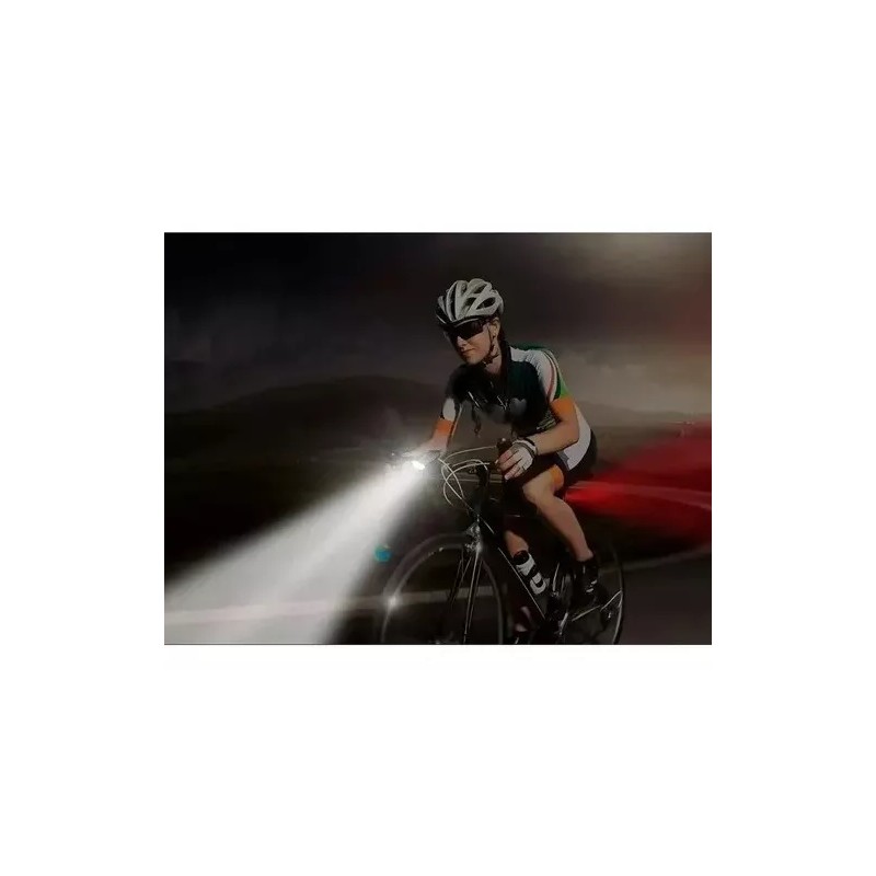 MIITONG Lampara Faro Bicicleta Recargable Luz Led Impermeable Cláxon