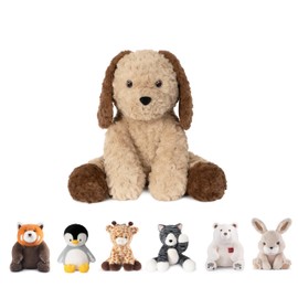 Niuniu Daddy 14" | 3.5 Pound Dog Weighted Stuffed Animal, Heavy Doggy Pillowfort Plush Toys for Kids Adults, Weighted Beads for Puppy Stuffed Animals Body Pillow for Gift Birthday Holiday Christmas