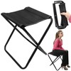 Gohytal Camping Hocker Tragbarer Klapphocker, Mini-Falthocker klappbar Hocker Sitzhocker Textilene