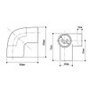 WAKI ABIRA Interior Handrail Hardware Warm Handrail NES L-Shaped Elbow