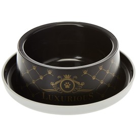 Moderna Products Plato para Gato -Trendy Dinner Luxurious Pet Negro Mediano 735 ml