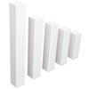 Universal Skirting Board Corner Tower, MDF White (without Bevel), 105
