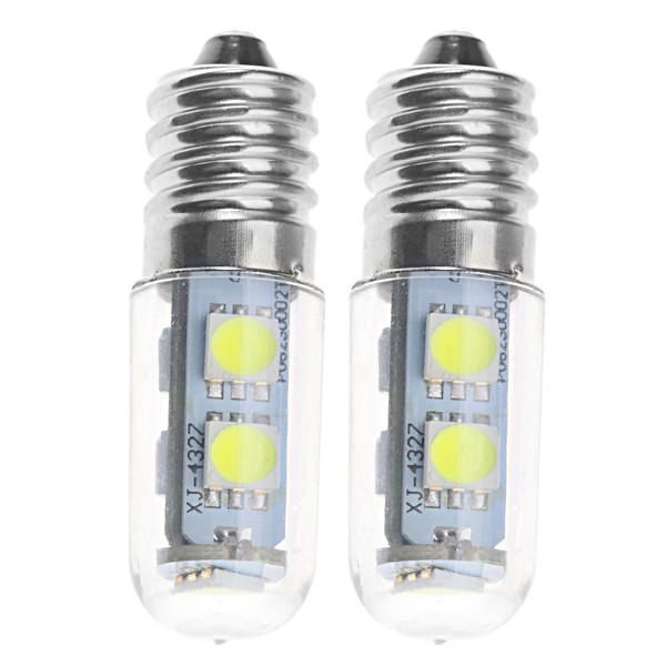 2pcs E14 Mini LED Light Bulb 1W 220v Cool White 5500-6500K Lamp Compatible with Range Hood Refrigerator