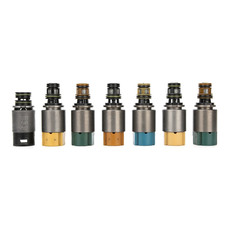 7Pcs Transmission Solenoid Valve Set Fit for 545i/550i/645ci/645Li/650i/5 7 Series