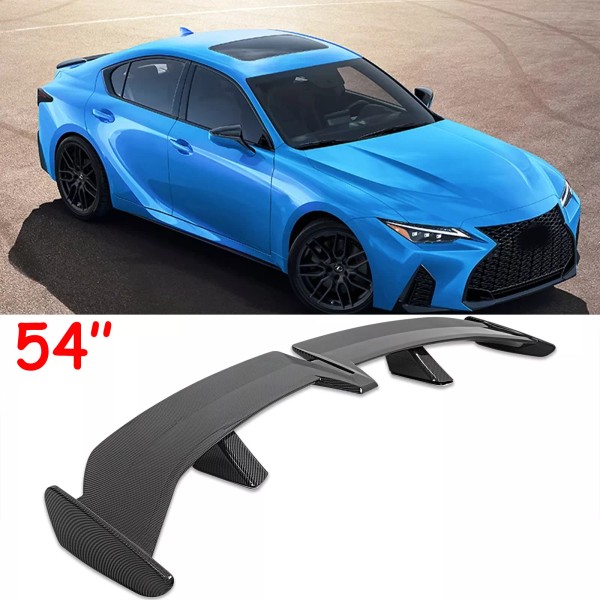 KEEPDSGN 54" Car Rear Spoiler Wing PRO Style Carbon Fiber