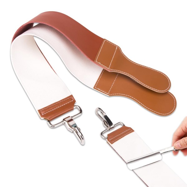 ZORZA 1Pcs Dual-Sided Leather Sharpening Straps Professional Barber Leather Strap