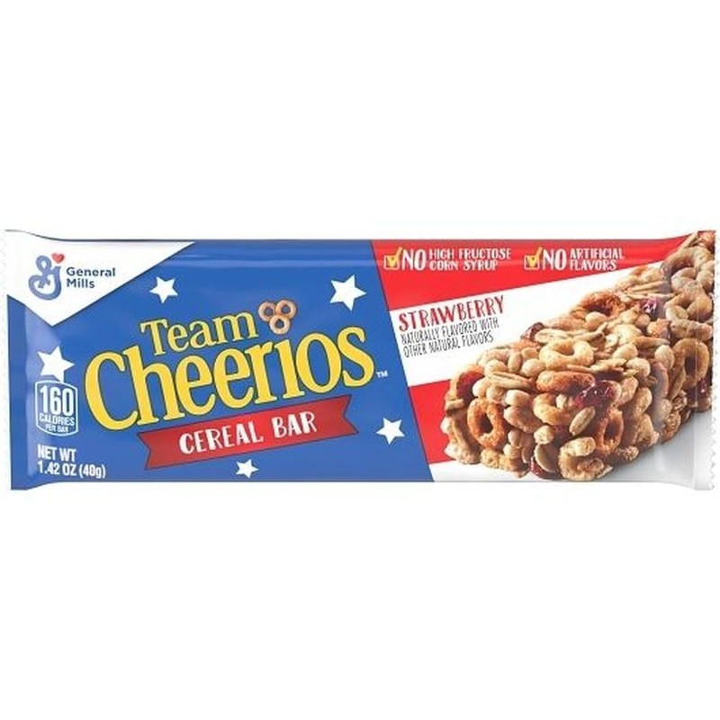 Team Cheerios Strawberry Cereal Bar, 1.42 Ounce - 96 per