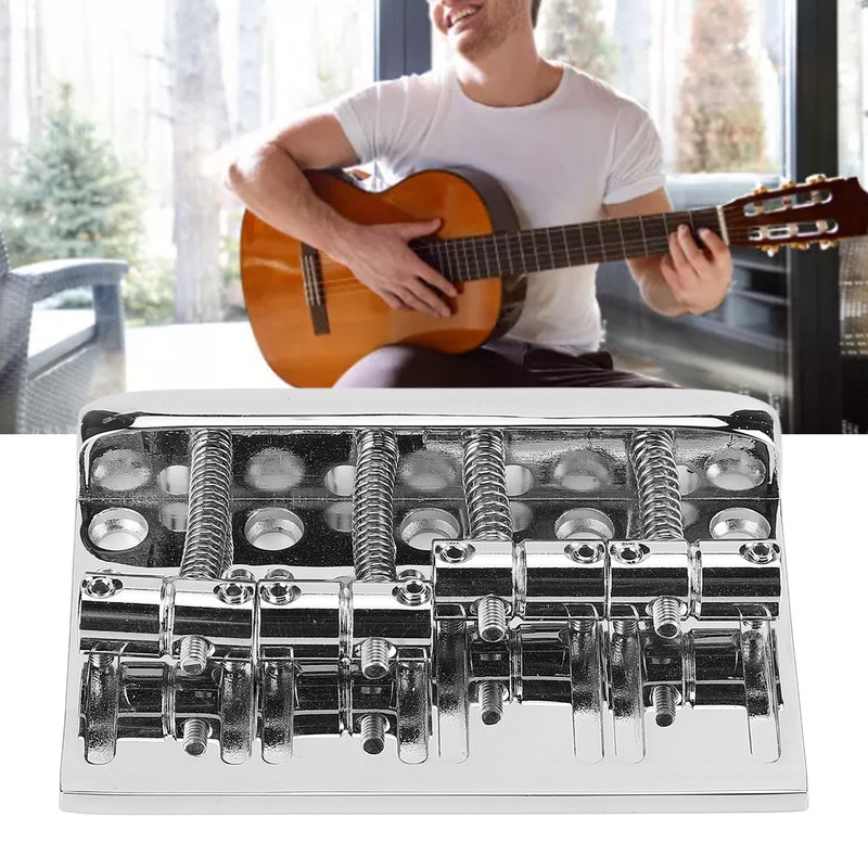 4 String Bass Bridge Assembly Lateral Adjustment Support Greater String