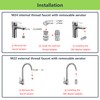 3/4 Inch GHT thread Garden Hose Adapter with Aerator, 360