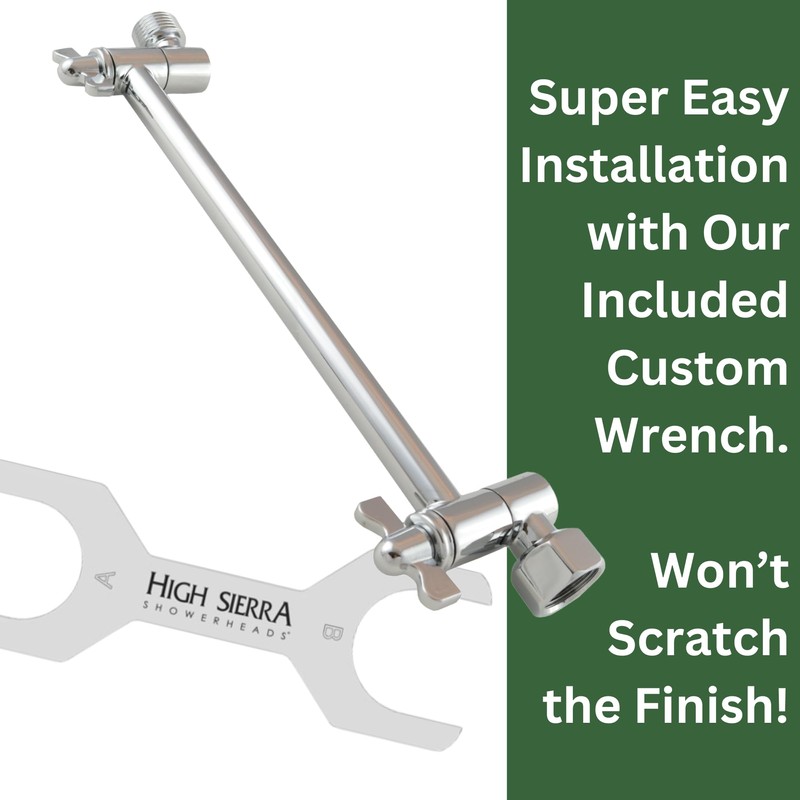 High Sierra Showerheads® - Adjustable Shower Arm Extension for Shower
