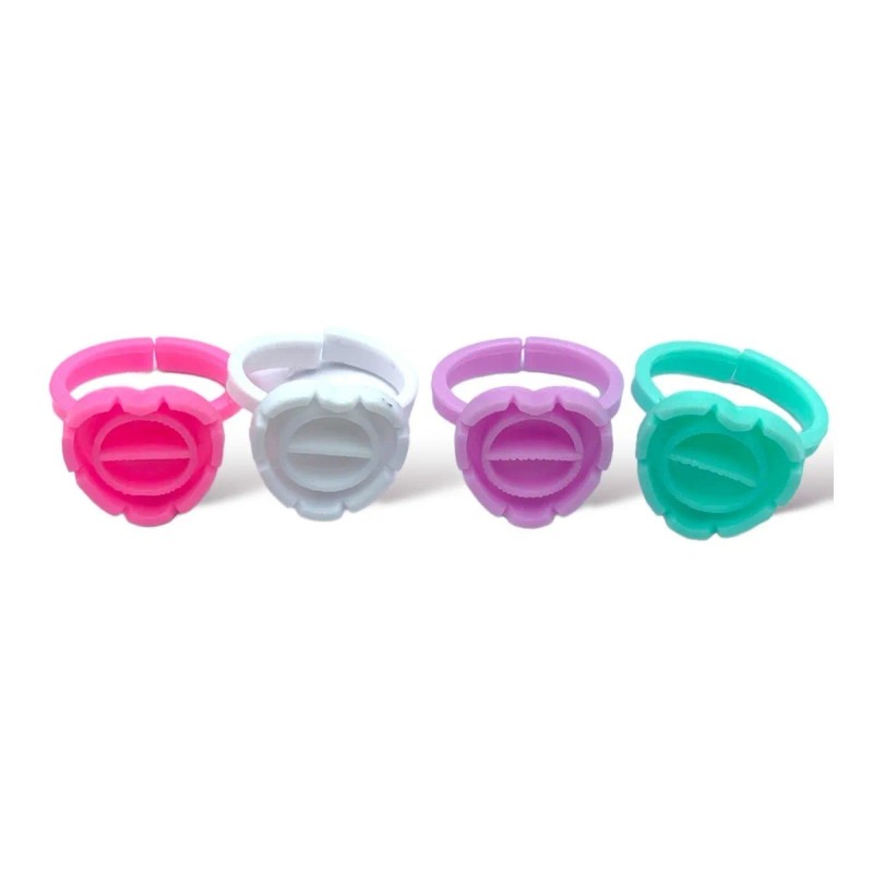 100 Anillos Para Abanico Pegamento Pestañas Mink A Elegir :
