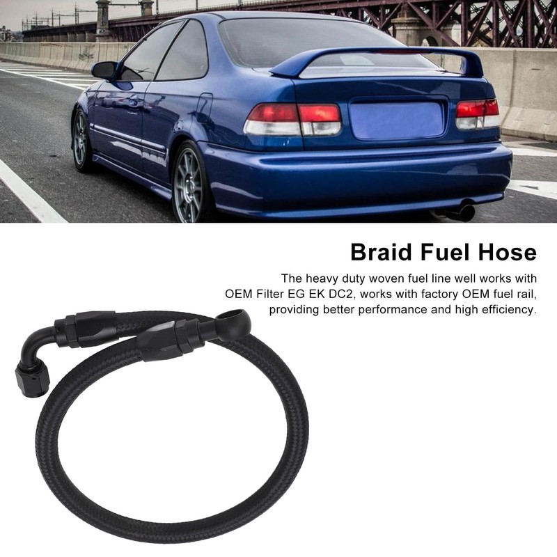 Braid Fuel Line Black Replacement for Acura Integra B D