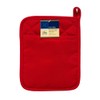 Home Collection Red Polyester/Rubber Oven Mitts, 9x7 in. Set of