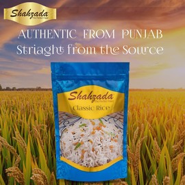 Shahzada Basmati Rice 02 lbs - Classic White Rice Great Fragrant Rice for Daily Use, Aged, Aromatic, Flavorful & Slender, Quick Cooking. Everyday Rice - Vegan, GLUTEN FREE, Non-GMO, Low Sodium, No Cholesterol, Resealable Zip-Lock Bag to Seal Freshness - Rice 02 Pound Packing – 32 Oz