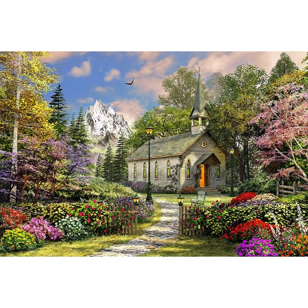 Springbok's 500 Piece Jigsaw Puzzle Mountain View Chapel - Made in USA