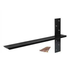 Free Hanging T Shelf Bracket, Solid Heavy Duty Steel Knee Wall Hidden Granite Countertop Support Floating Bracket Hardware, Universal ,1 Count,20 Inch , DIY Projects , Screws Included