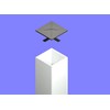Deltech Manufacturing 5" Square Light Pole Top Cap Rounded Corner