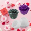 QEBTRIR Rose Shape Jar Silicone Molds, Jar Resin Moulds with