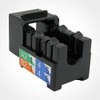 Vertical Cable Cat6 90 Degree Keystone Jack Black – Easily Snaps into Housing or Wall Plate – 25 Pack