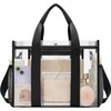 BAGAIL Stadium Approved Clear Tote Bag with Inner Pocket, Transparent