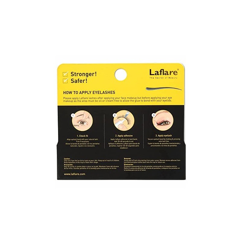 Laflare 3D Lashes Glue, Strip Lash Adhesive, Waterproof, Stronger Eyelash