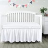 Biloban Crib Skirt for Baby 4 Sides Pleated Dust Ruffled,