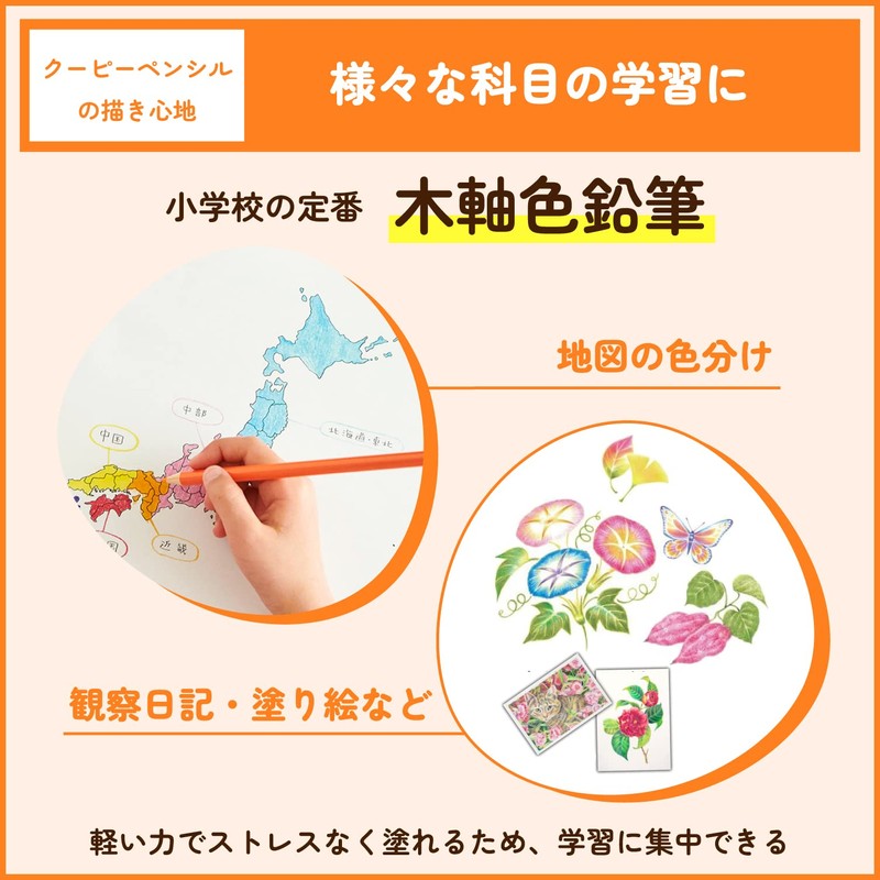 Sakura Crayons Coupy Colored Pencils, 12 Colors, Paper Box, PFY12K