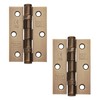 Excel XL965-ANB Pair of 3" Grade 7 Door Hinges, Antique