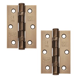Excel XL965-ANB Pair of 3" Grade 7 Door Hinges, Antique Brass