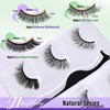 Natural Look Strip Eyelashes Lightweight Thin Cotton Band Soft Fluffy
