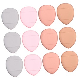 Healvian 12pcs Mini Makeup Powder Puff Set Soft Blending Facial Foundation Sponges for Skin Types for Wet and Dry Application