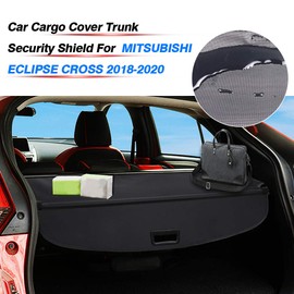 Powerty Cargo Cover for 2018-2023 2024 Mitsubishi Eclipse Cross Accessories Trunk Cover Retractable Trunk Shielding Shade Cargo Luggage Cover Black