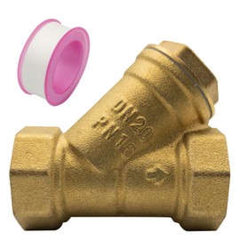 Y Strainer 3/4 Brass Sediment Filter Attachment Water Filter with 40 Mesh Filter Screen Plastic Inline Hose Filter Twist-On 0.75 Inch DN20 0