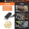 TNTOR - Cepillo para parrilla con raspador, mango ajustable de