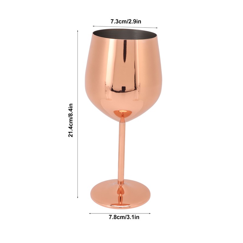 Wine Goblet Stainless Steel Beautiful Elegant Metal Champagne Goblet for