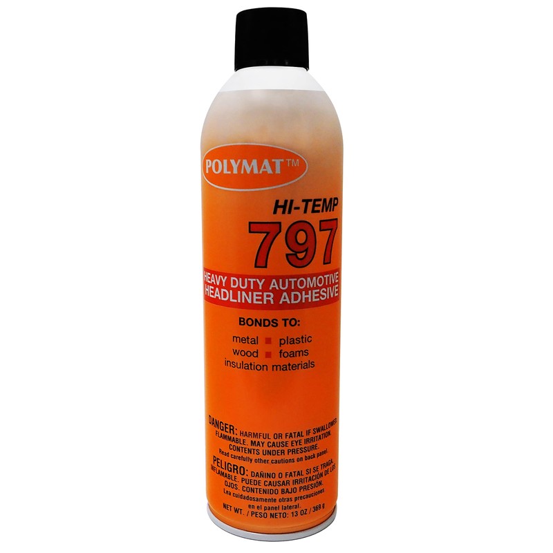 QTY3 Polymat 797 Hi-Temp Spray Glue Adhesive Bonds Polypropylene to