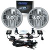 Octane Lighting 7 Inch Crystal Glass/Metal Headlight 8000k Ice Blue