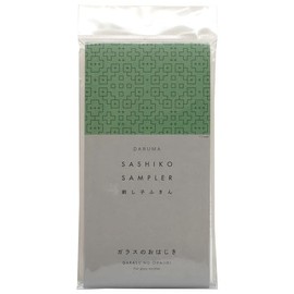 DARUMA 01-8430 Sashiko Dish Towel, White No. 1165, Glass Splash, Finished Size: Approx. 13.4 x 13.4 inches (34 x 34 cm)