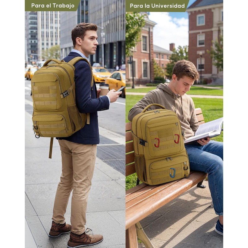 RAINSMORE Mochilas para Hombre con Lonchera Mochila para Laptop 16