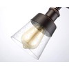 Rustic Glass Flush Mount Light Fixture Mini Clear Seeded Glass
