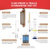 Alcohol Hydrometer Meter Test Kit 0-200 Proof & Tralle,with Glass